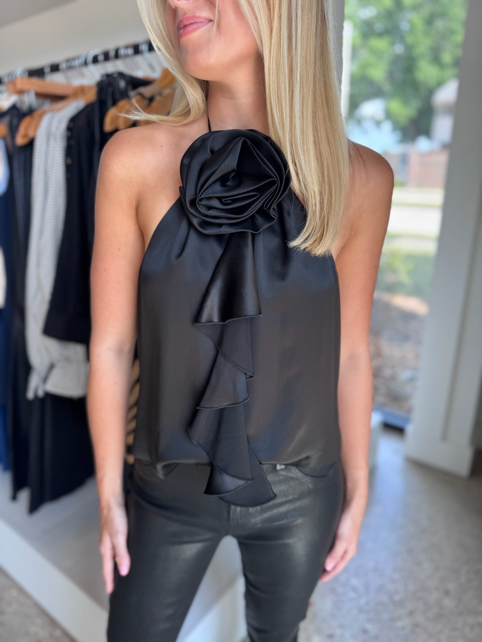 Black Hallie Top - Amor Lafayette