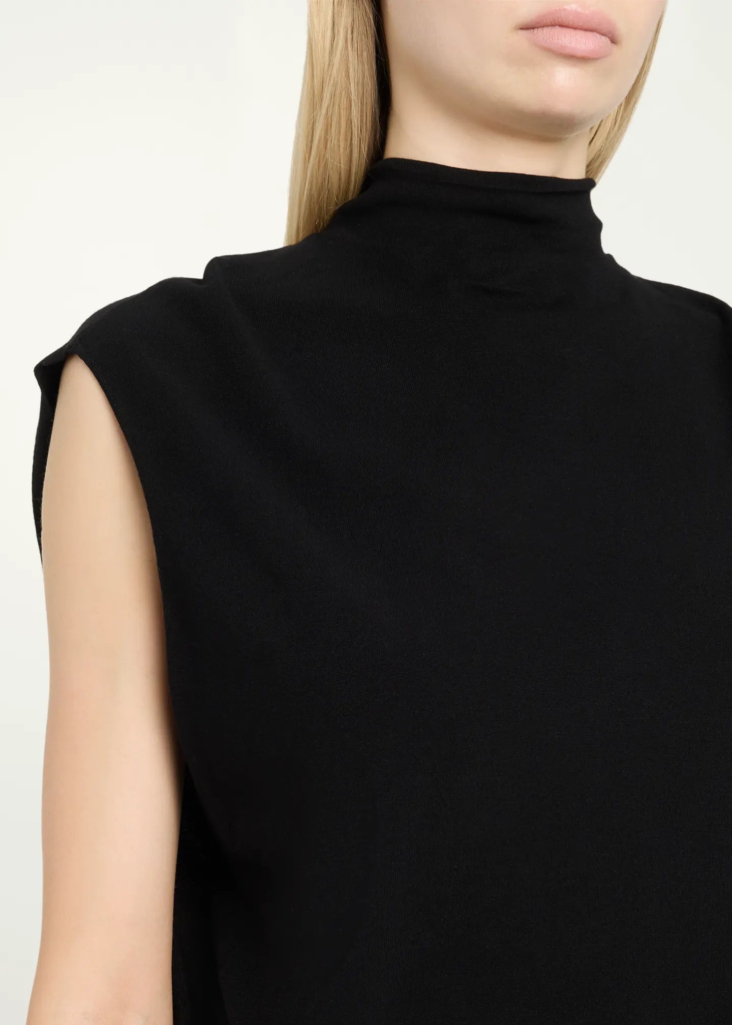 Black Juli Draped Cape Top - Amor Lafayette