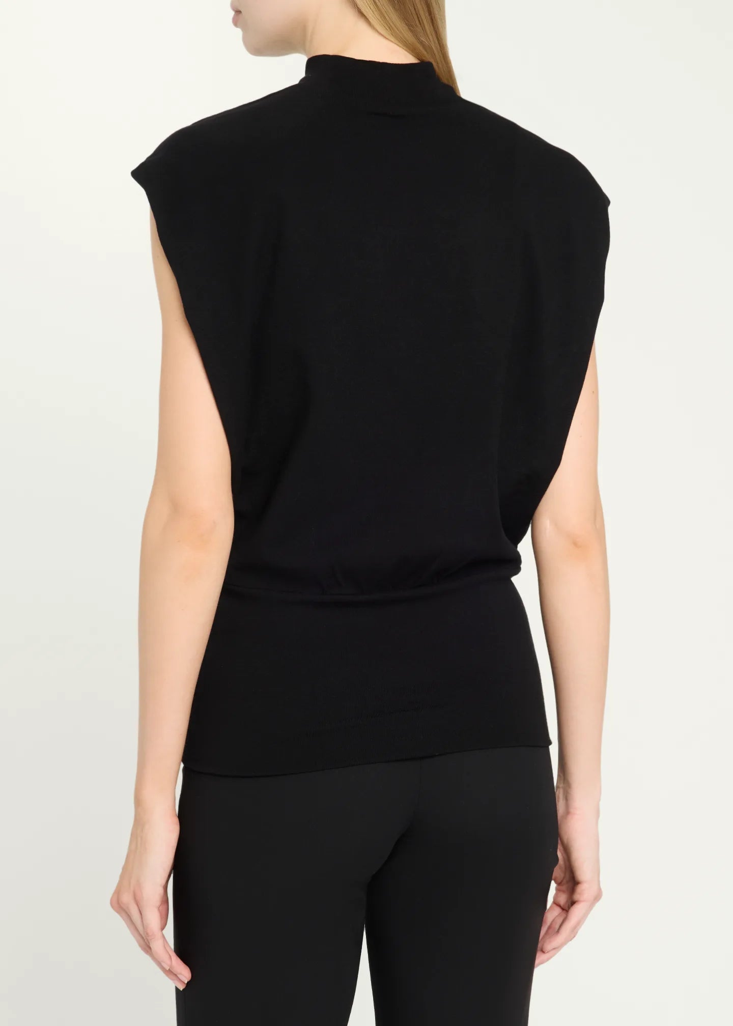 Black Juli Draped Cape Top - Amor Lafayette