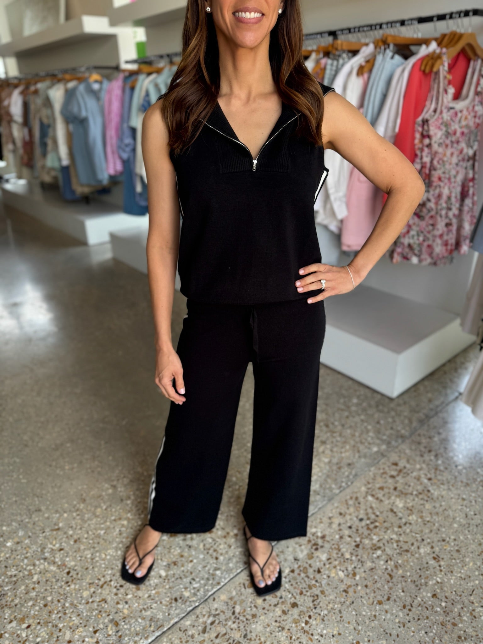 Black Julien Wide Leg Pants - Amor Lafayette