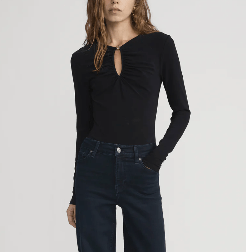 Black Keyhole Top - Amor Lafayette