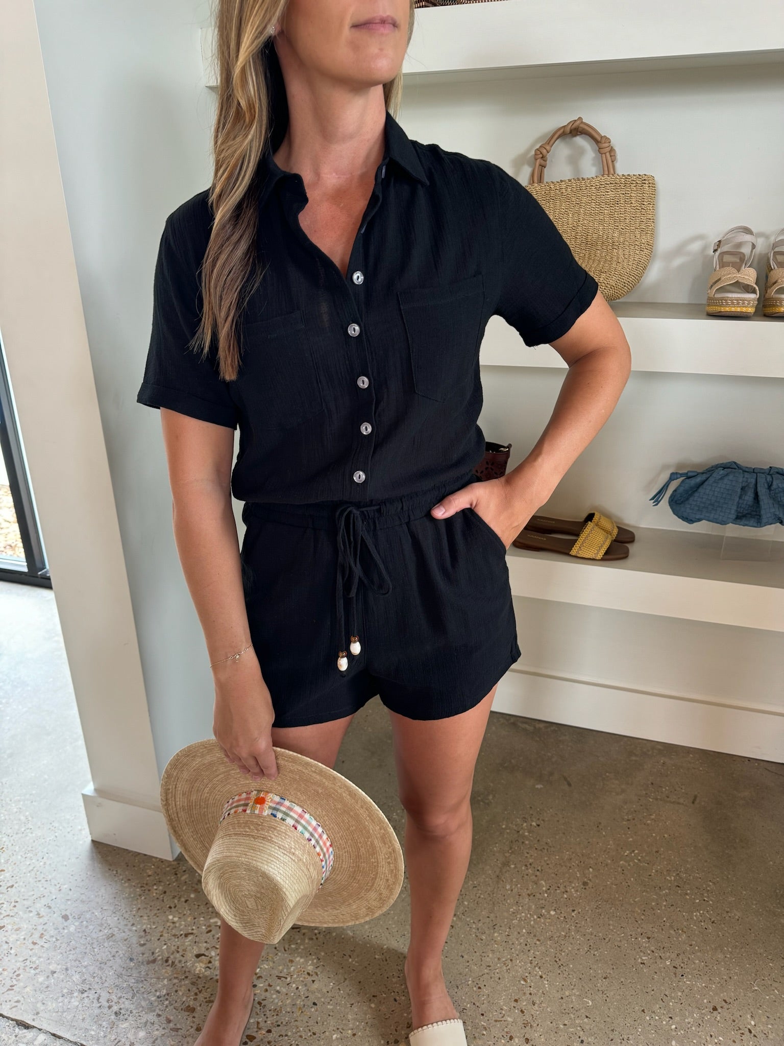 Black Kinley Romper - Amor Lafayette