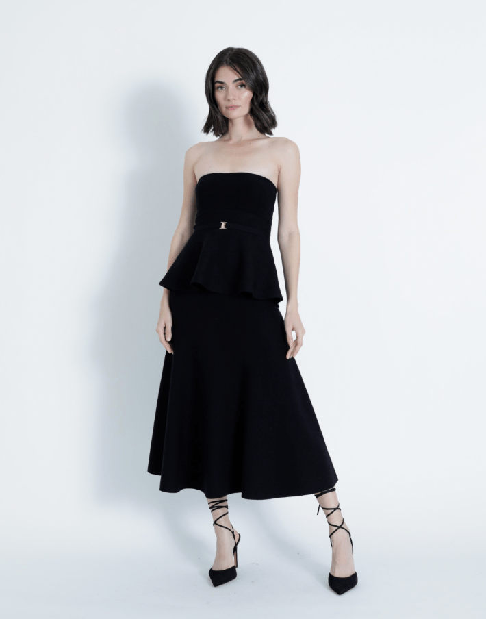 Black Krystina Strapless Top - Amor Lafayette