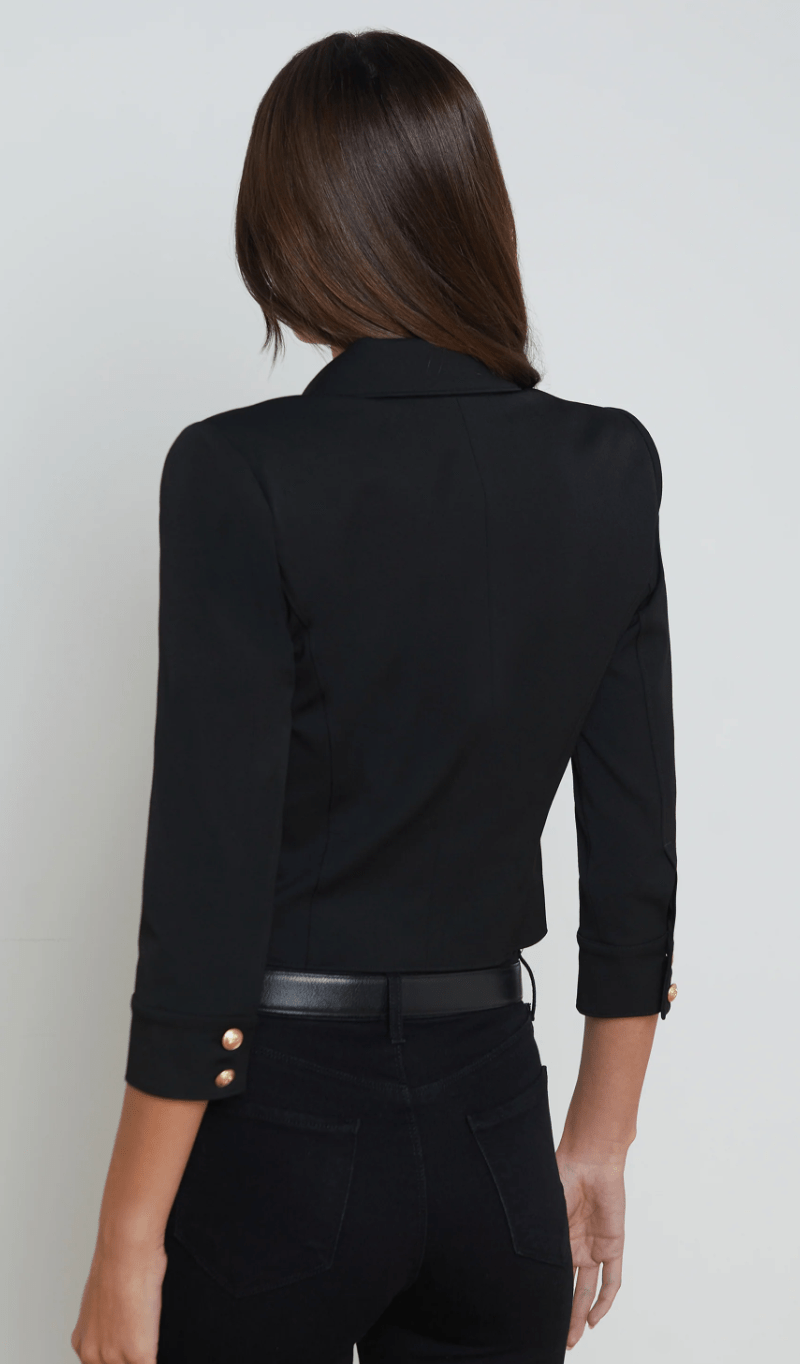 Black Kumi Fitted Jacket - Amor Lafayette