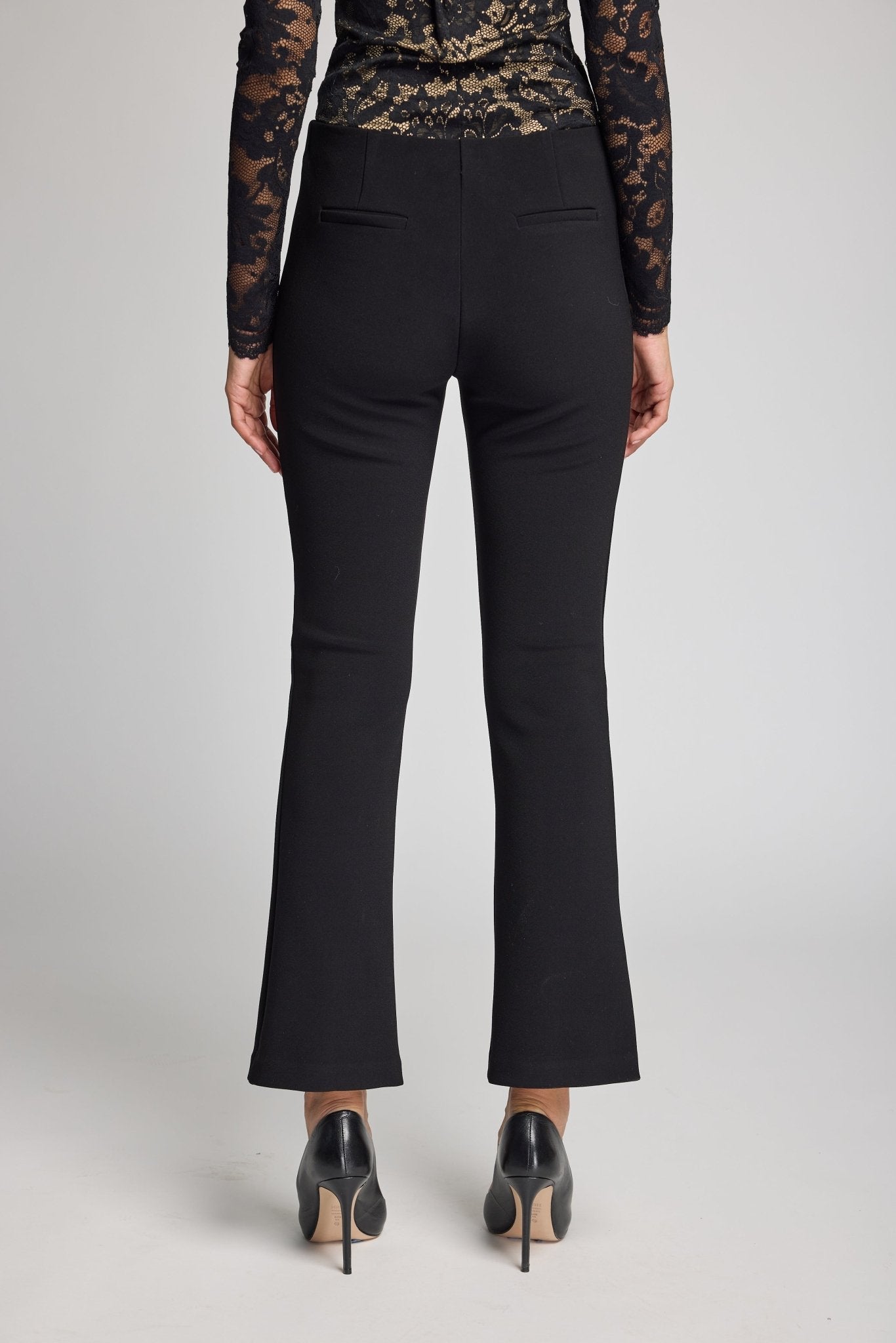 Black LEX POWER STRETCH CREPE LEGGINGS - Amor Lafayette