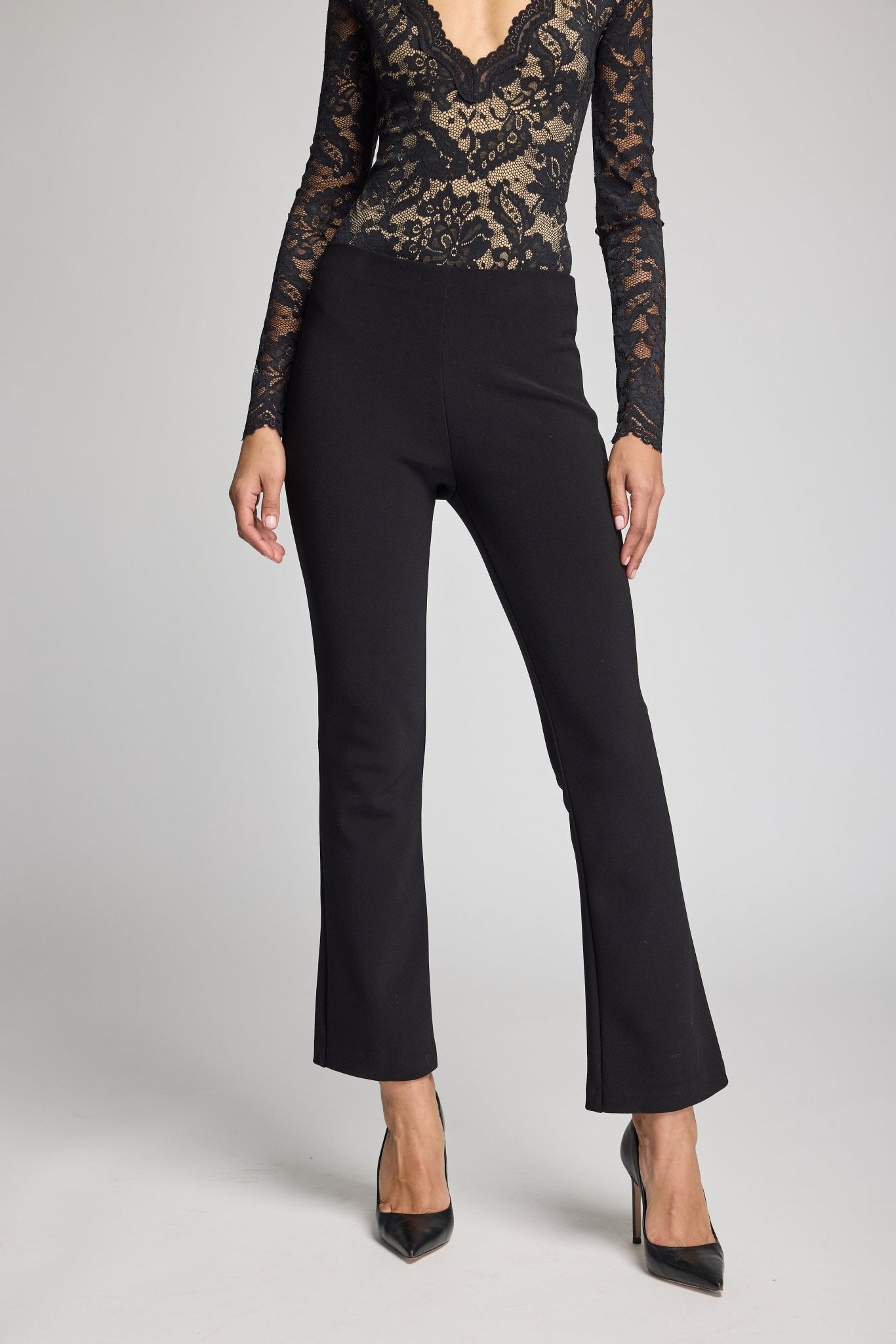 Black LEX POWER STRETCH CREPE LEGGINGS - Amor Lafayette