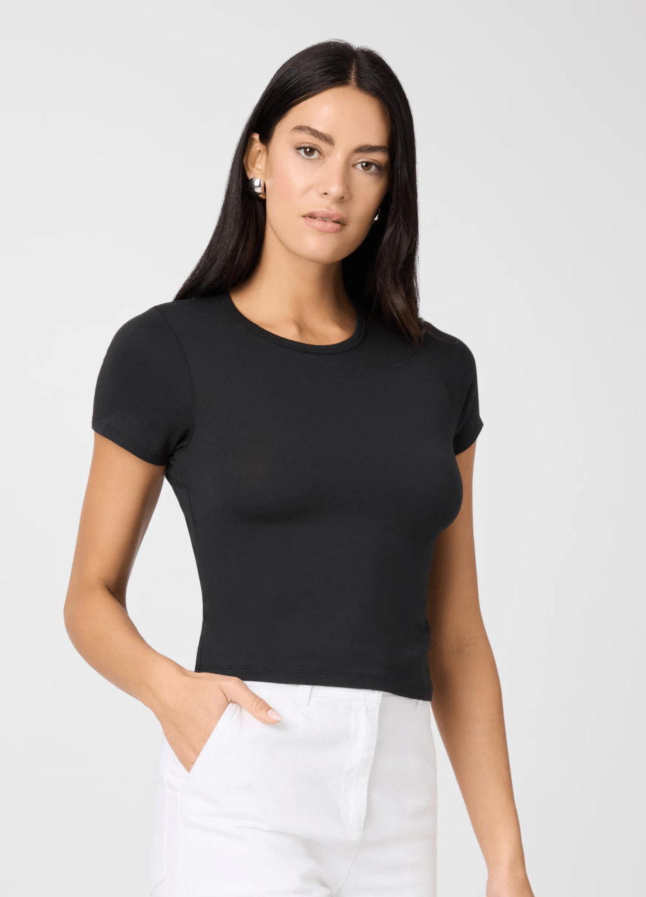 Black Lindsey Baby Tee - Amor Lafayette