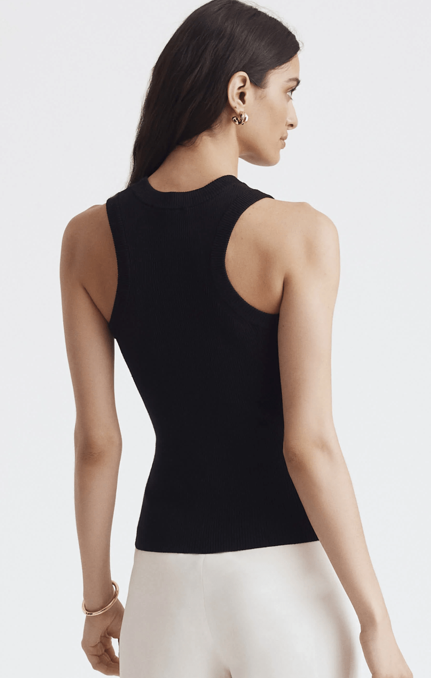 Black Molly Sleeveless Tie Front Tank - Amor Lafayette
