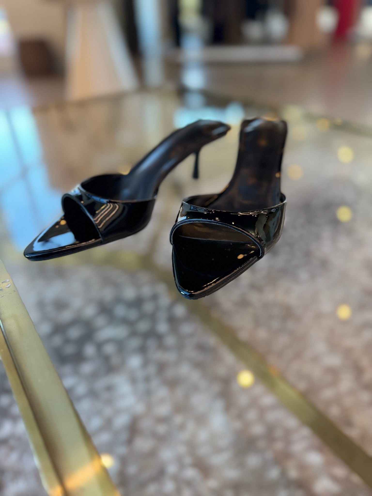 Black Patent Runa Heel - Amor Lafayette