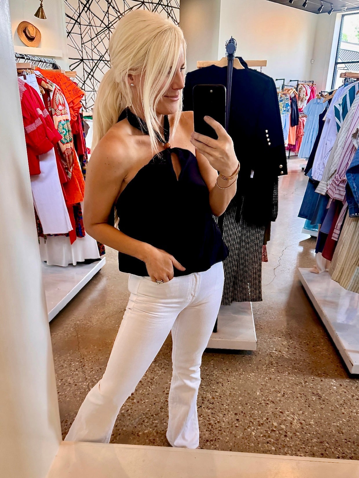 Black Rosaleen Halter Bubble Top - Amor Lafayette