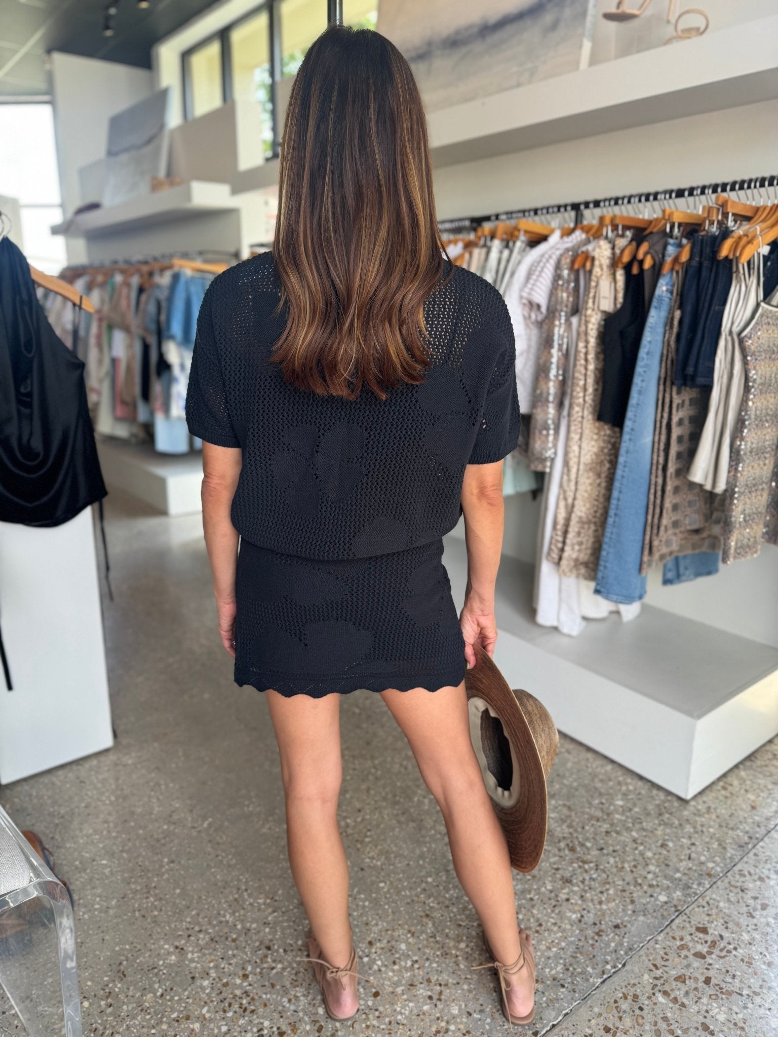 Black Rowan Floral Mini Skirt - Amor Lafayette