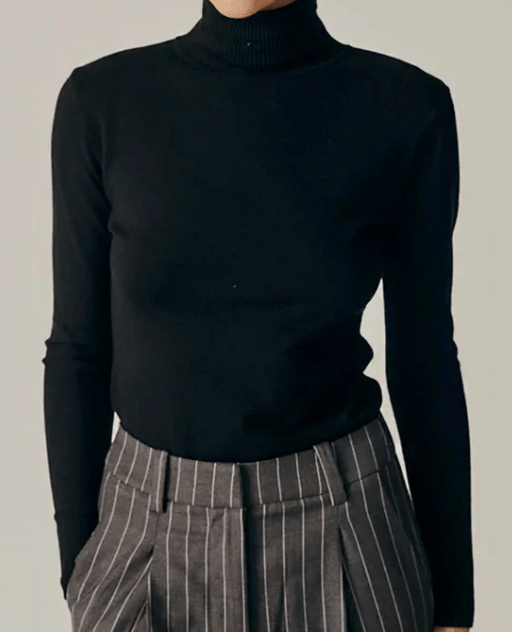 Black Silene Turtleneck - Amor Lafayette