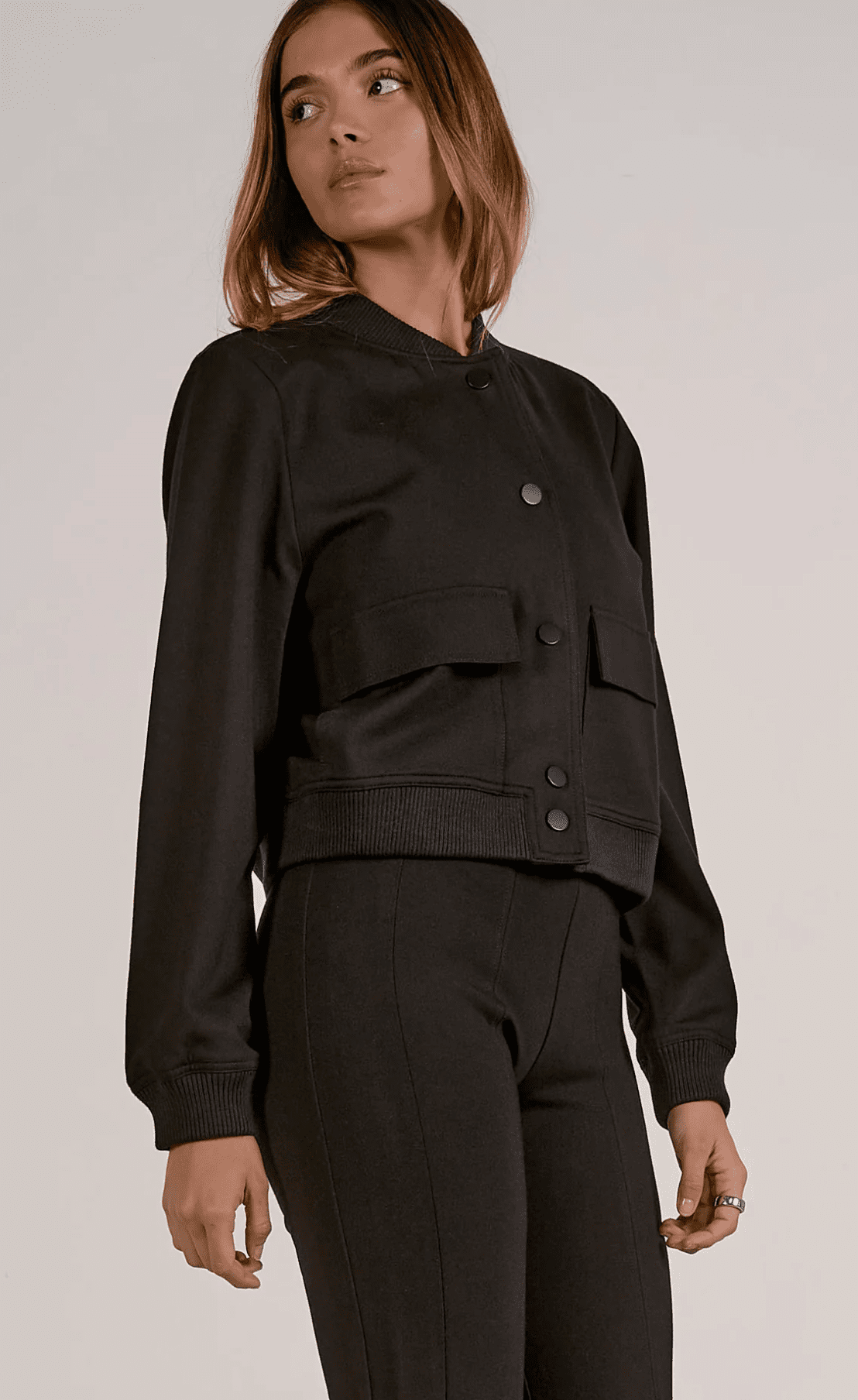 Black Simone Bomber Jacket - Amor Lafayette