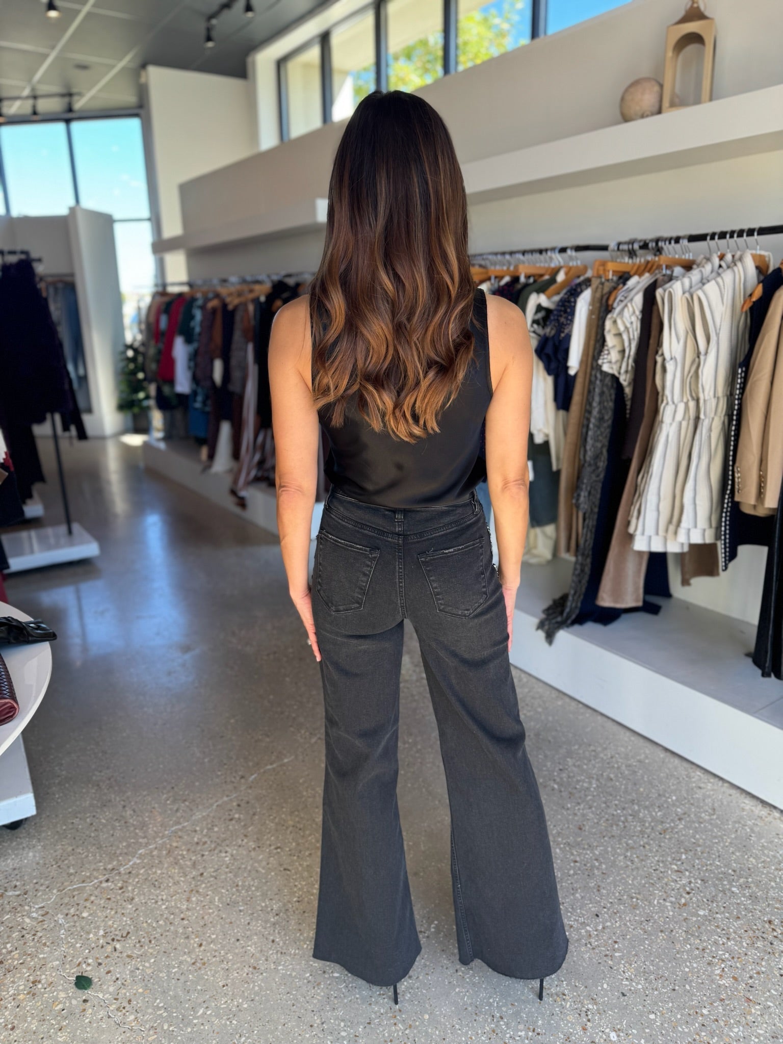 Black Sparkle Fiona Jeans - Amor Lafayette