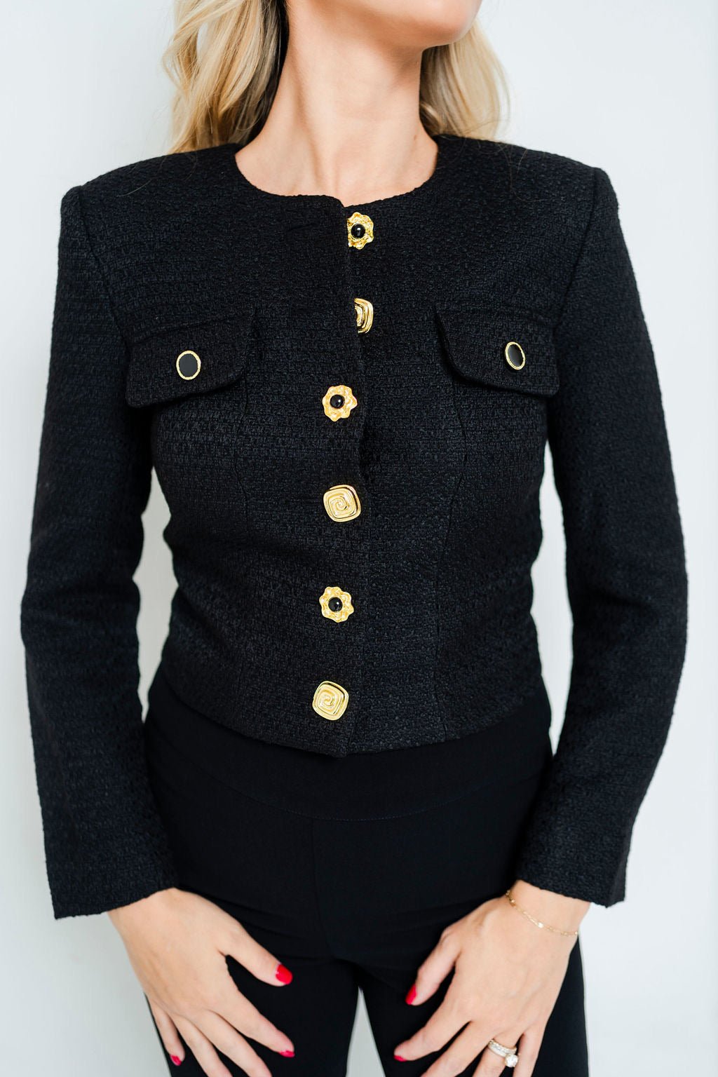 Black Structured Jacket - Amor Lafayette