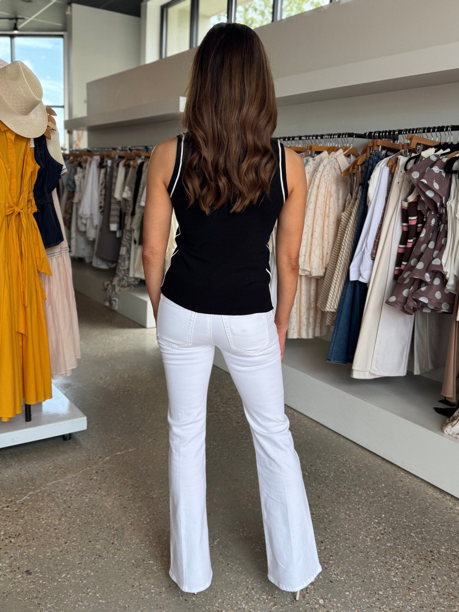 BLACK SYMI KNIT TOP - Amor Lafayette