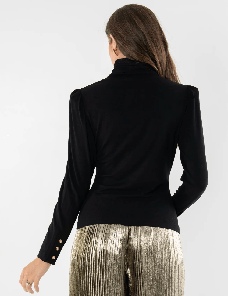 Black Tessa Turtleneck - Amor Lafayette