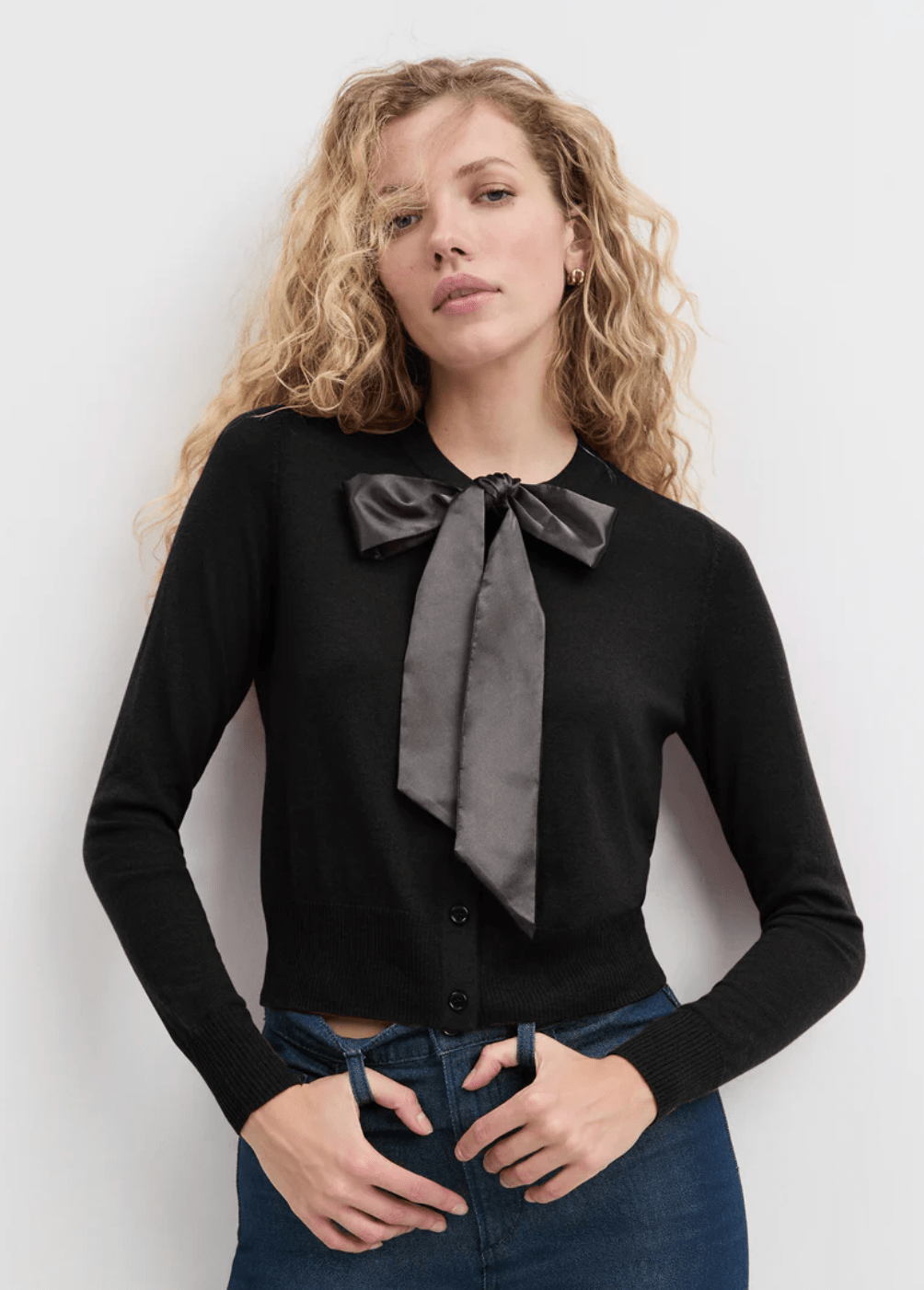 Black The Take A Bow Cardigan - Amor Lafayette