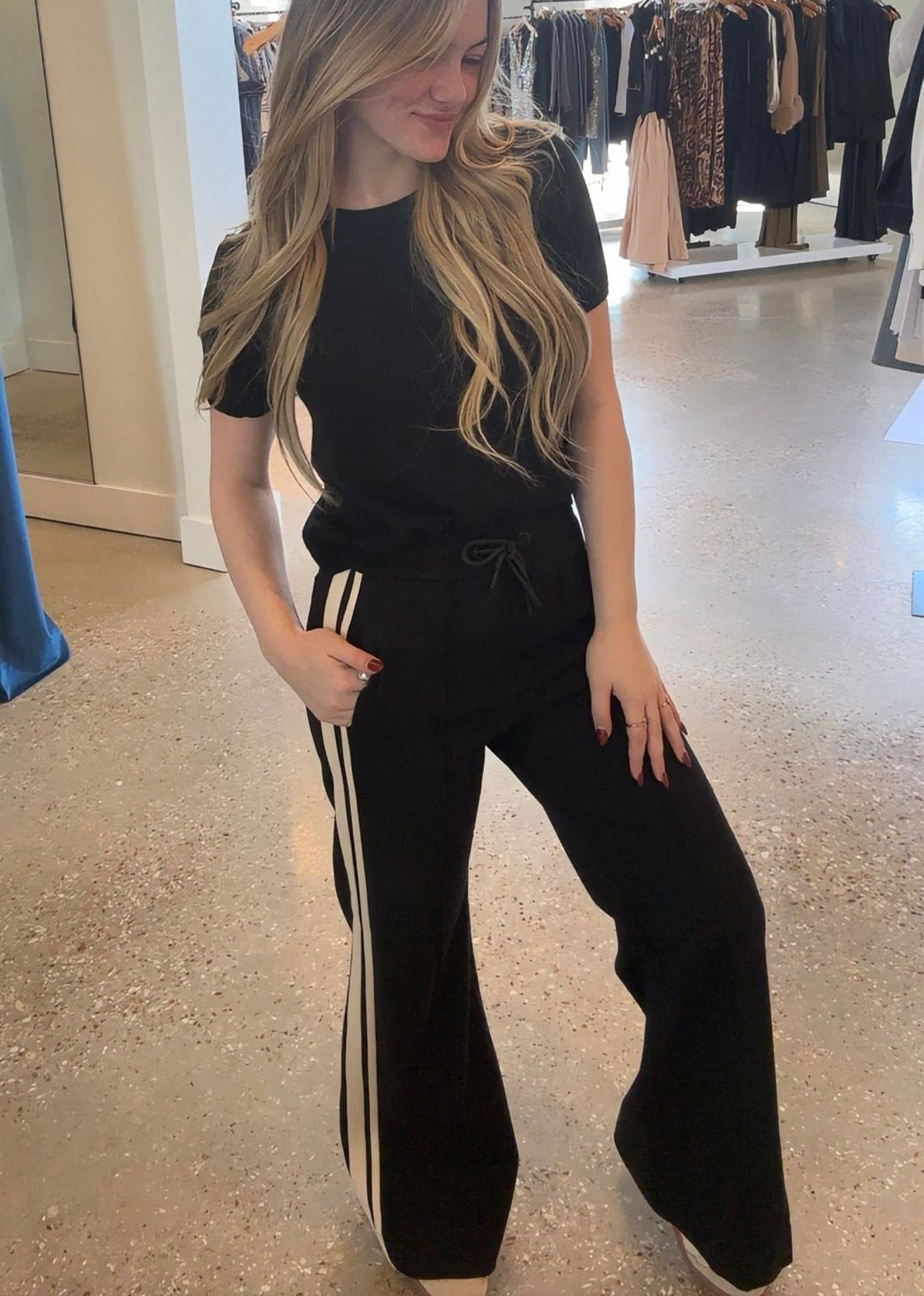 Black Track Pant - Amor Lafayette