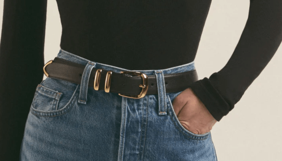 Black/Gold Jordan Belt - Amor Lafayette