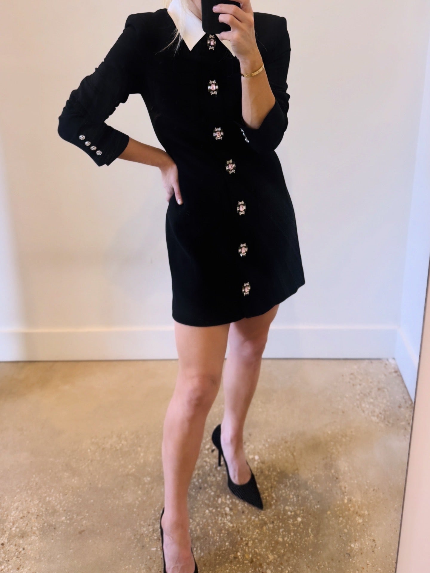 Black/Ivory Sheryl Dress - Amor Lafayette