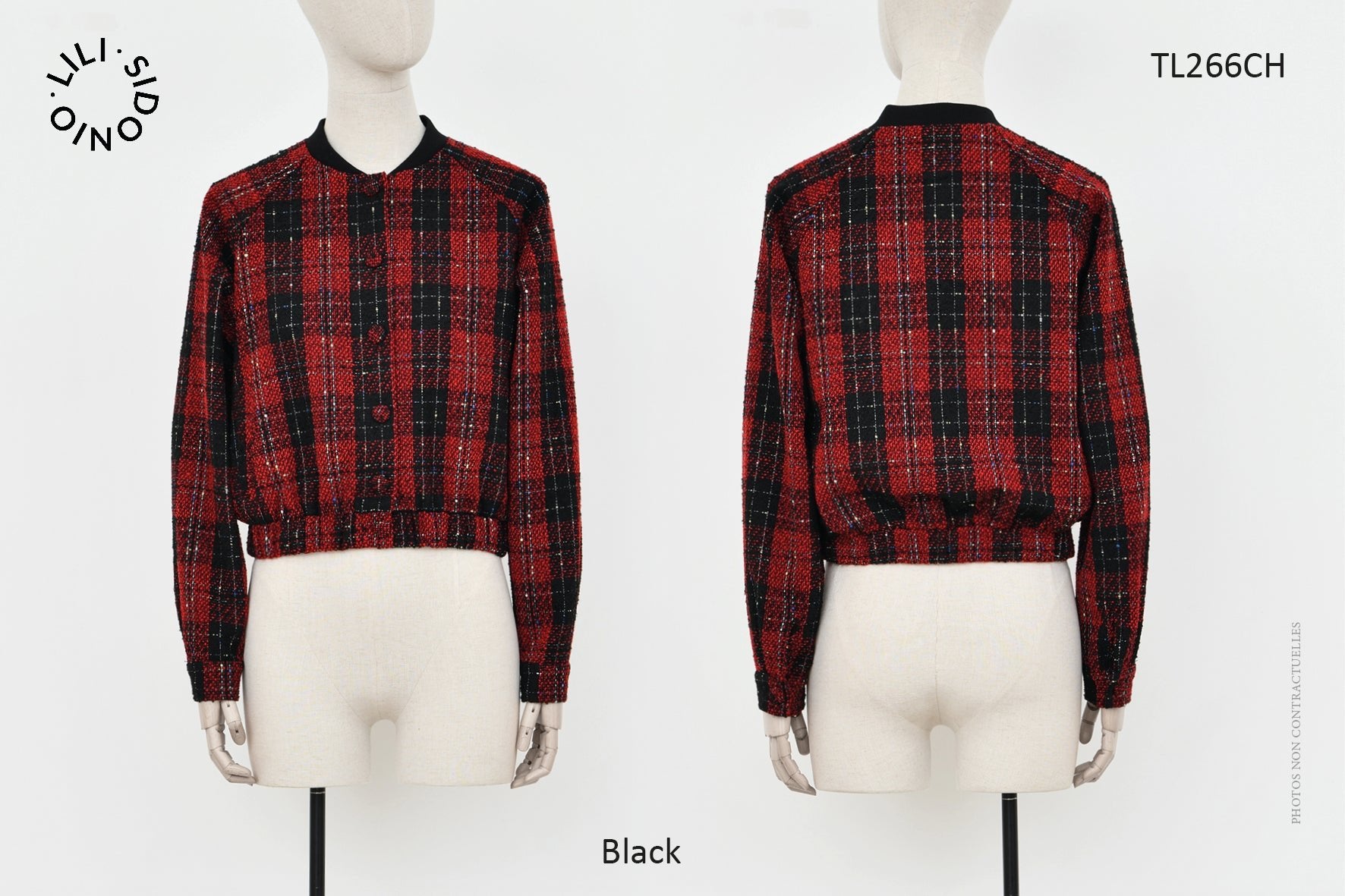 Black/Red Plaid Jacket - Amor Lafayette