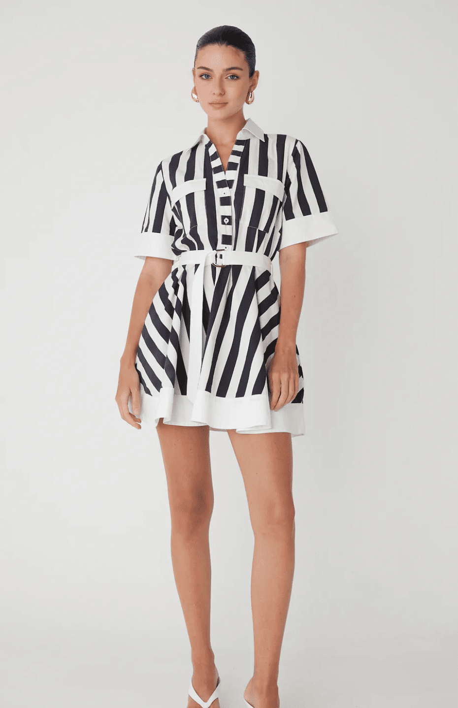 Black/White Stripe Yana Dress - Amor Lafayette