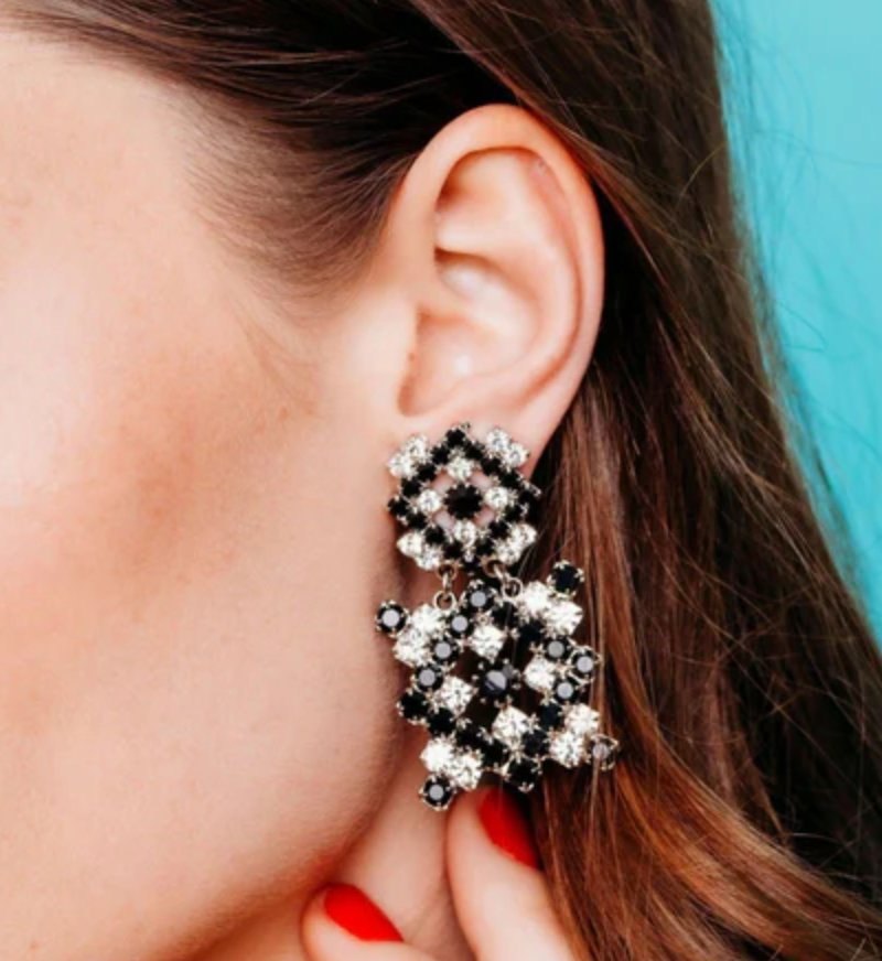 Black/White Verena Earrings - Amor Lafayette