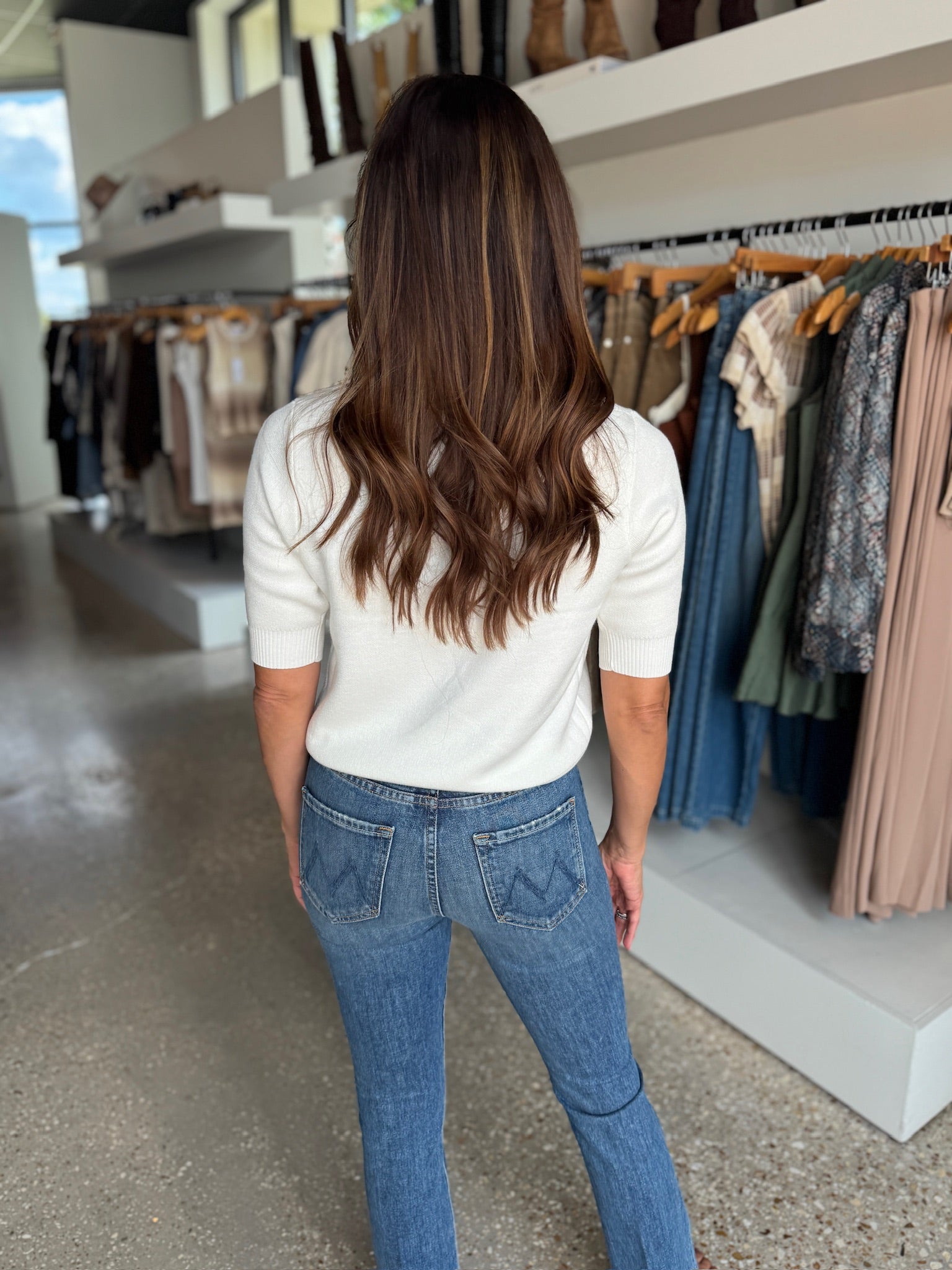 Blanc Casse Pearl Sweater - Amor Lafayette