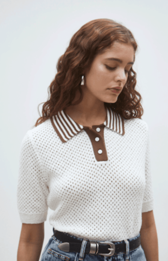 Blanc Casse Perigue Top - Amor Lafayette