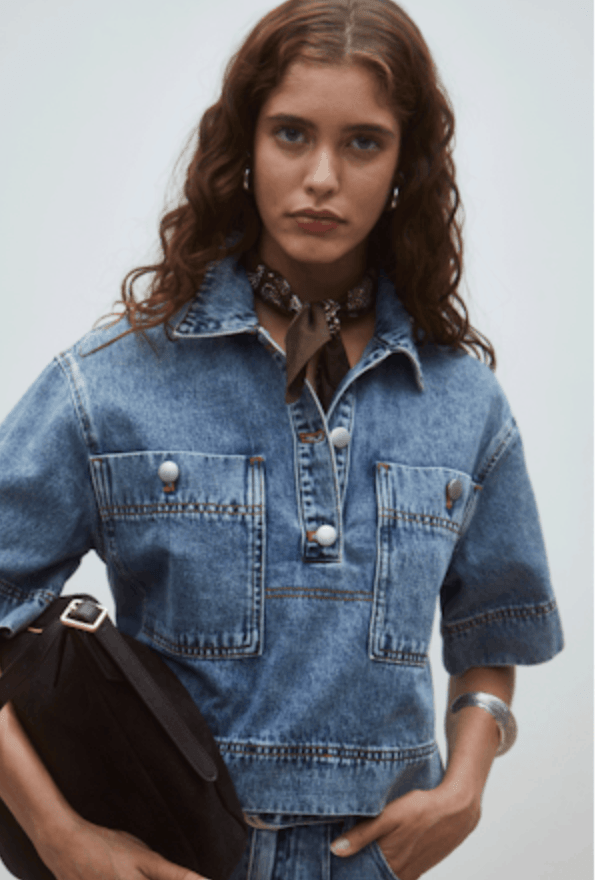 Bleu Jean Leyton Top - Amor Lafayette