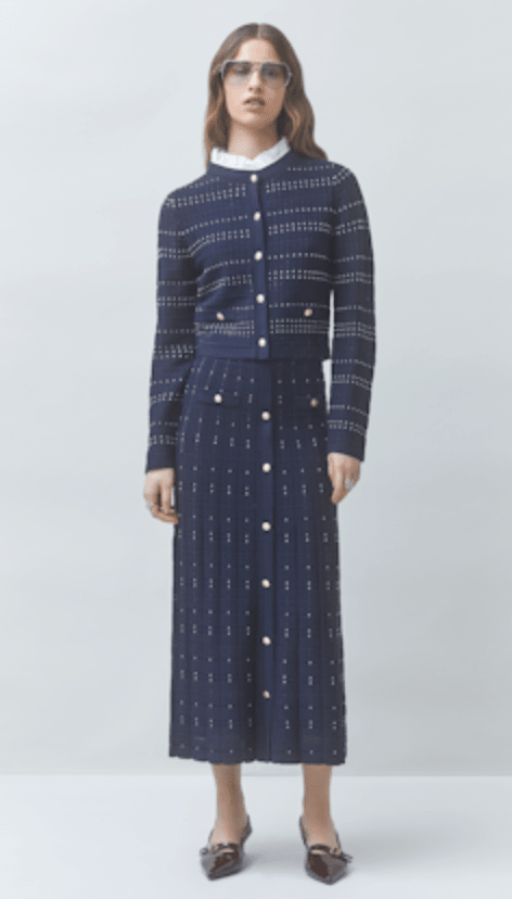 Bleu Nuit Filby Skirt - Amor Lafayette
