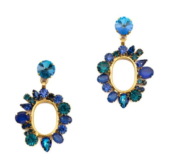 Blue Anica Earrings - Amor Lafayette