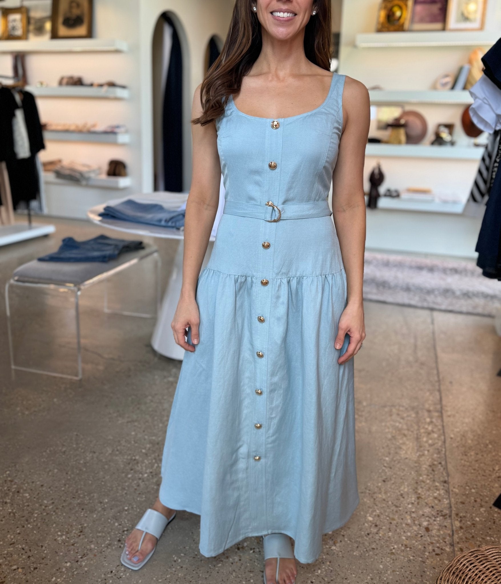 Blue Callan Dress - Amor Lafayette