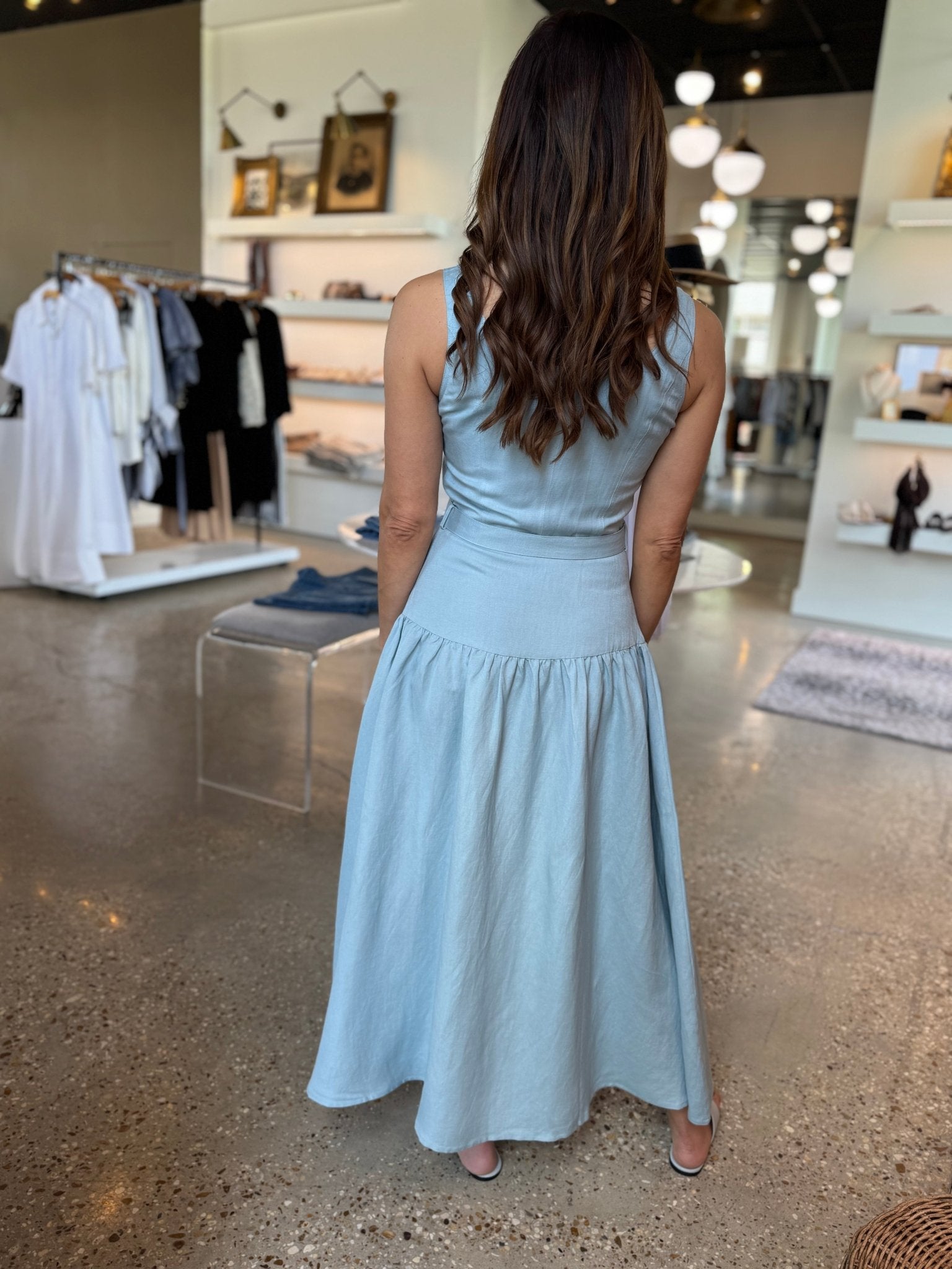 Blue Callan Dress - Amor Lafayette