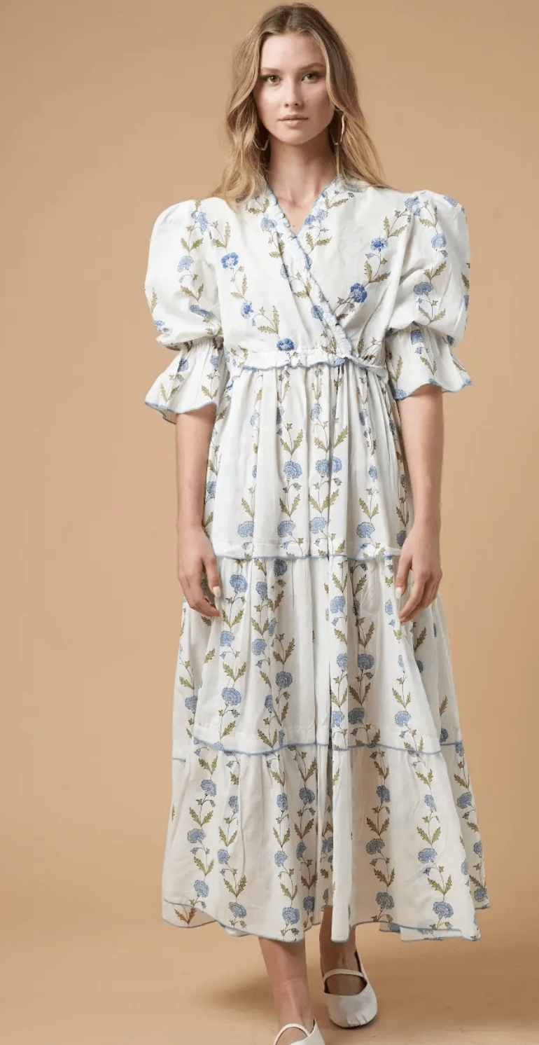 Blue Delailah Dress - Amor Lafayette