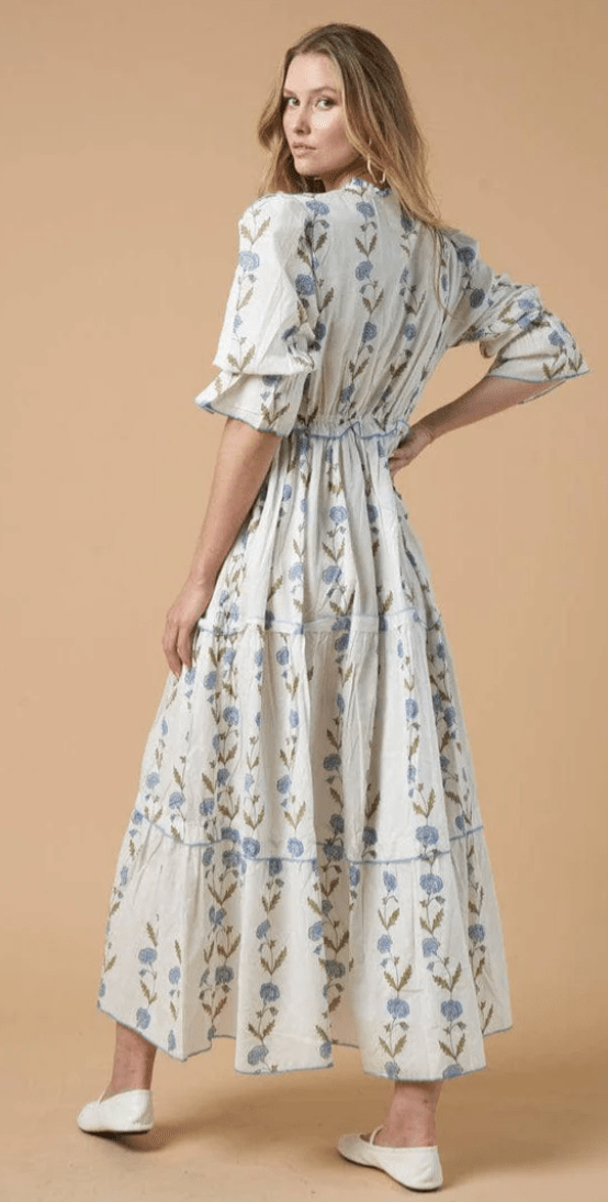 Blue Delailah Dress - Amor Lafayette