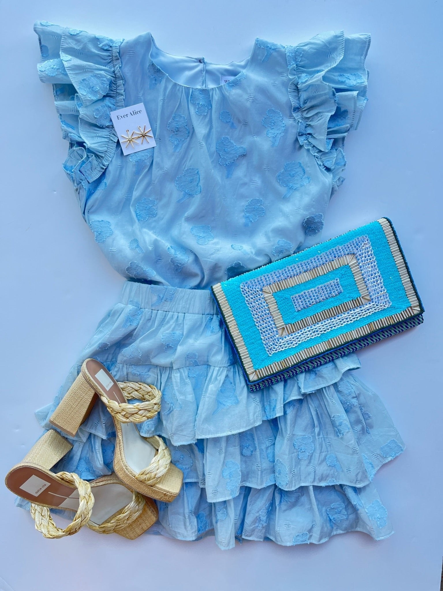 Blue Floral Cora Skirt (Final Sale) - Amor Lafayette