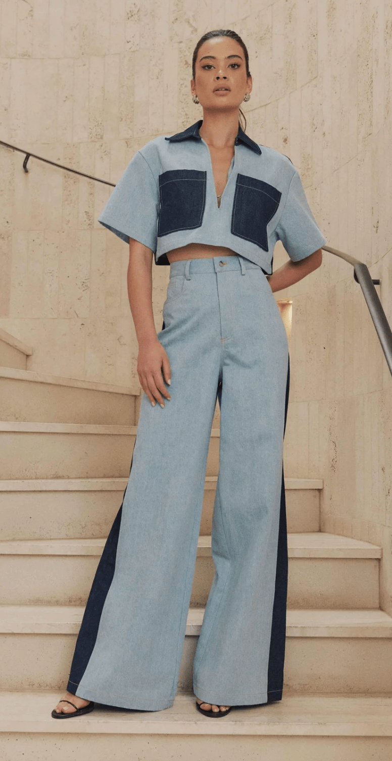 Blue Hugo Top - Amor Lafayette