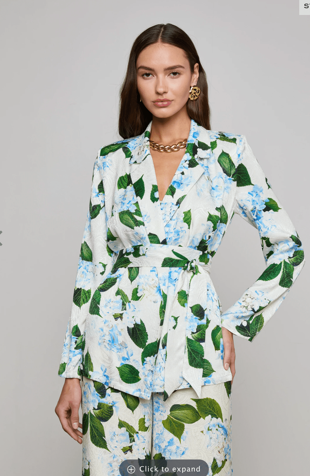 Blue Hydrangea Ciara Robe Top - Amor Lafayette
