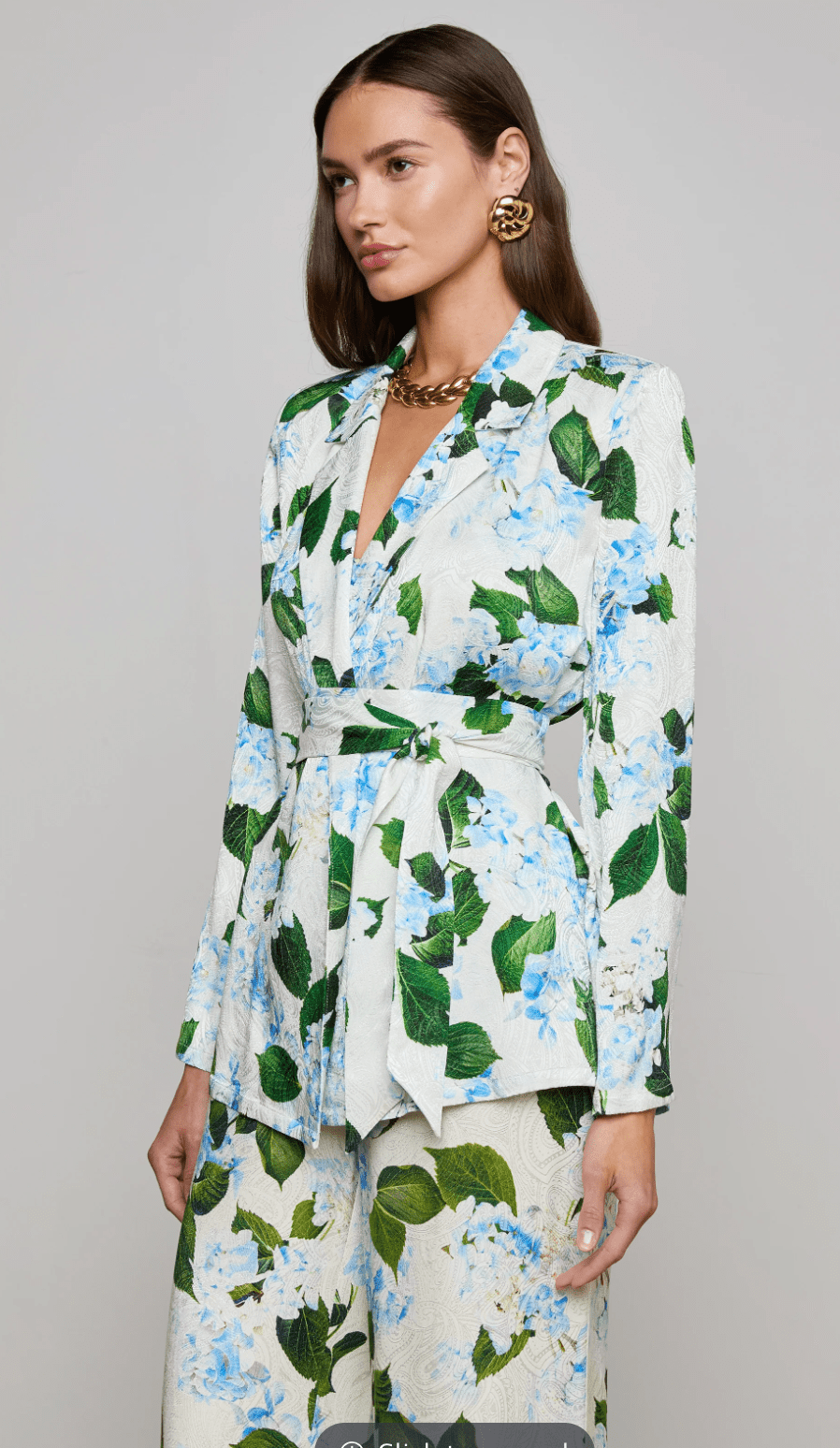 Blue Hydrangea Ciara Robe Top - Amor Lafayette