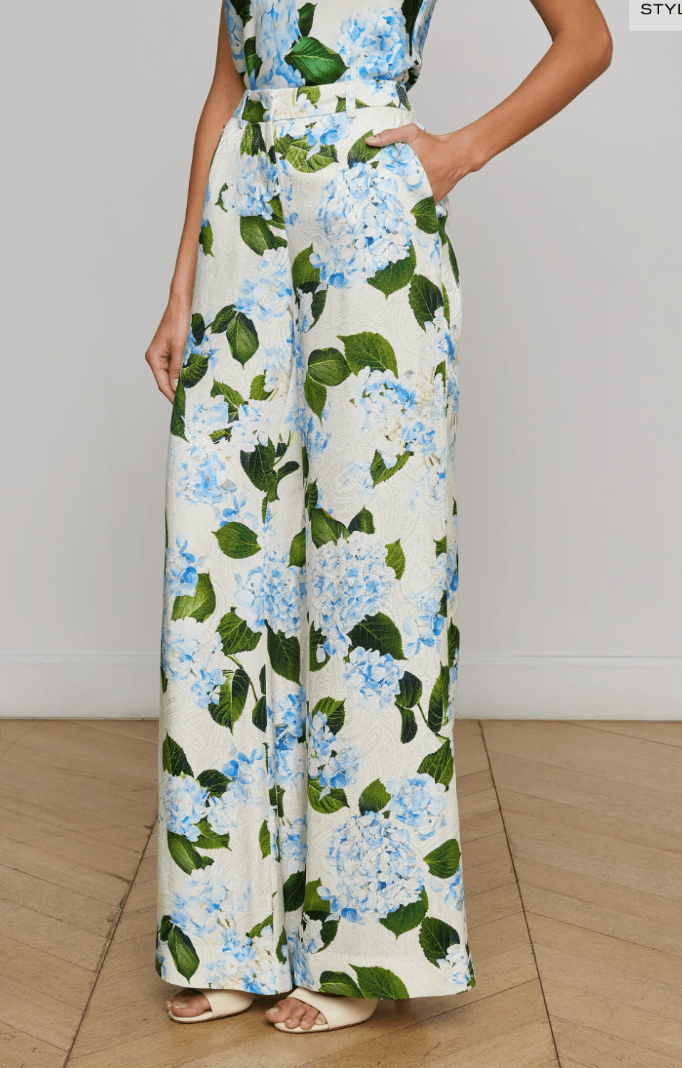 Blue Hydrangea Pilar Pants - Amor Lafayette