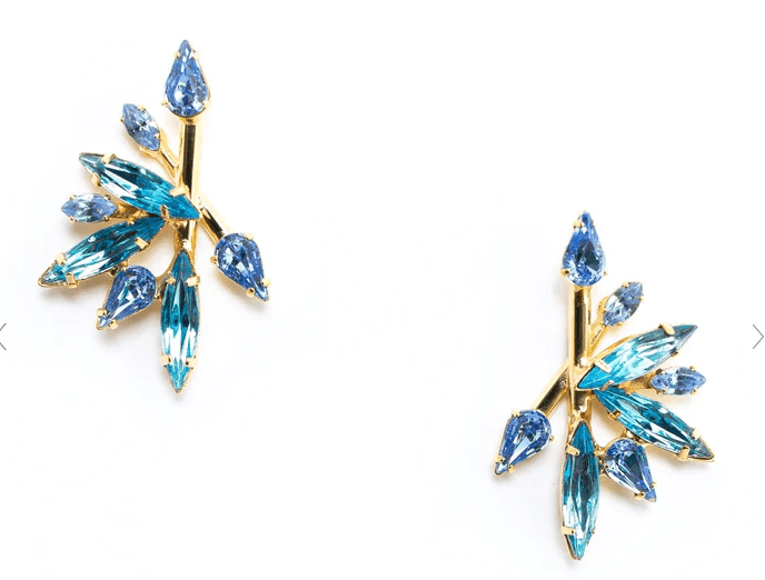 Blue Lilia Earrings - Amor Lafayette