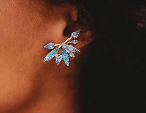 Blue Lilia Earrings - Amor Lafayette