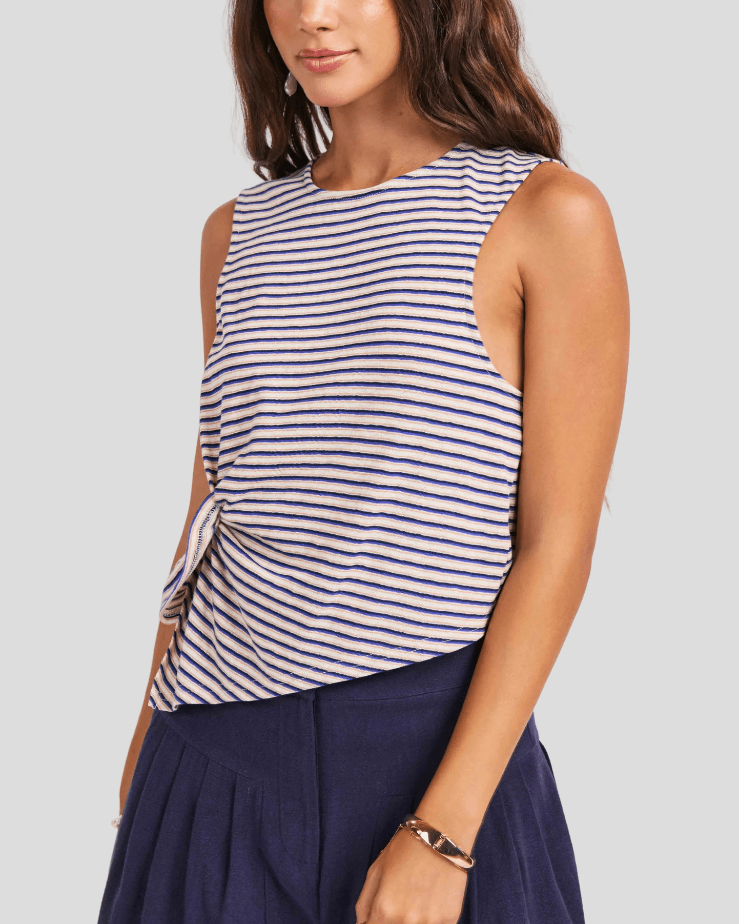 Blue Multi Caspian Knit Top - Amor Lafayette