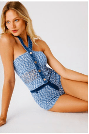 Blue Muse Hand Crochet Top - Amor Lafayette