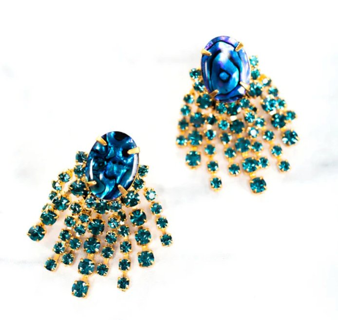 Blue Nala Earrings - Amor Lafayette