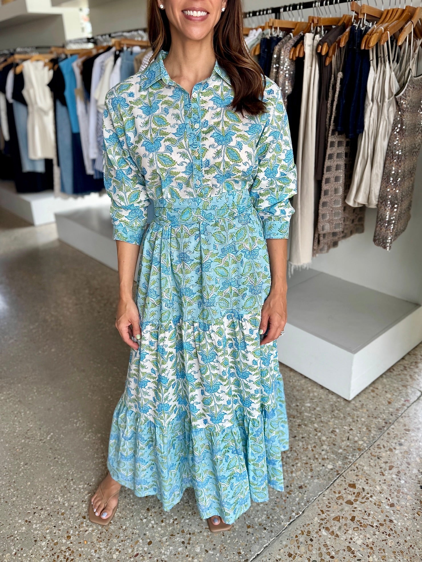 Blue Sonia Dress - Amor Lafayette