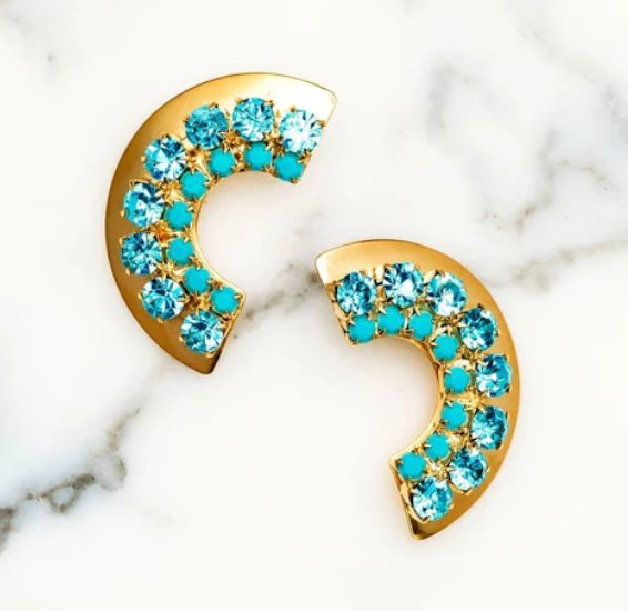 Blue Trexie Earrings - Amor Lafayette