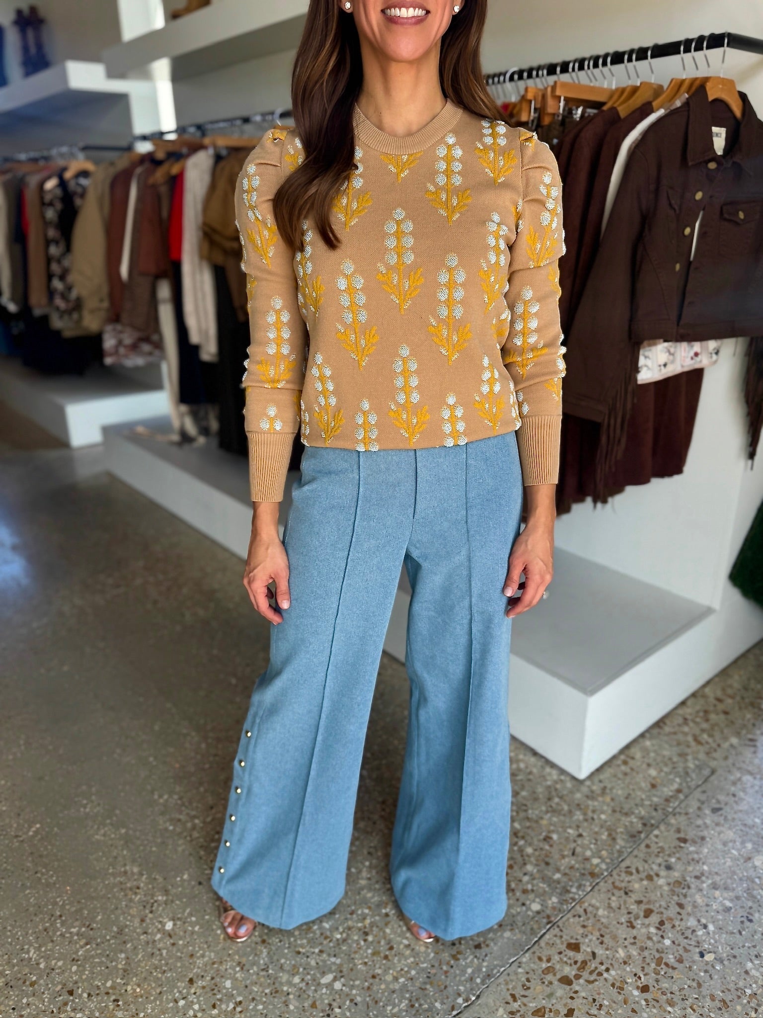 Bluebonnet Julia Sweater - Amor Lafayette